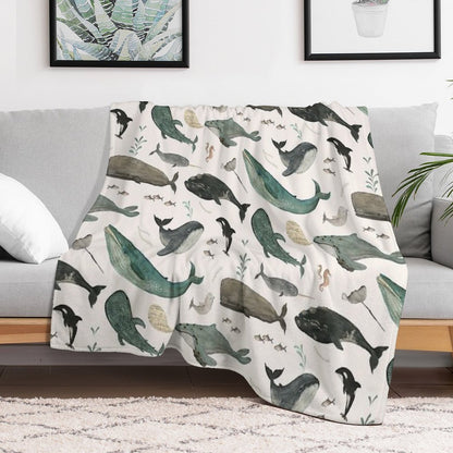 Whale Song Throw Blanket