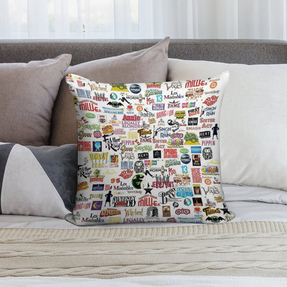 Musical Logos Soft Anti-Pilling Throw Pillow