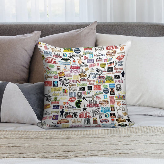 Musical Logos Soft Anti-Pilling Throw Pillow