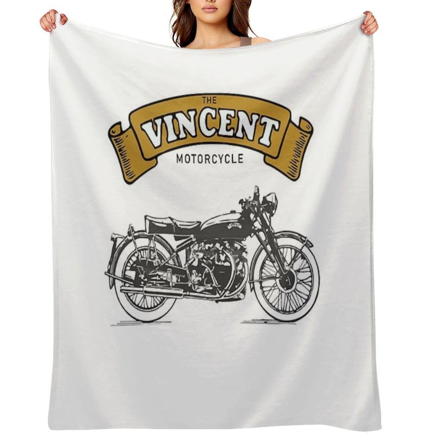 Vincent Rapide Motorcycle Throw Blanket
