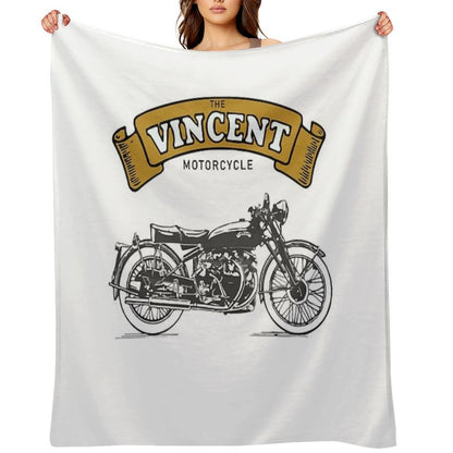 Vincent Rapide Motorcycle Throw Blanket