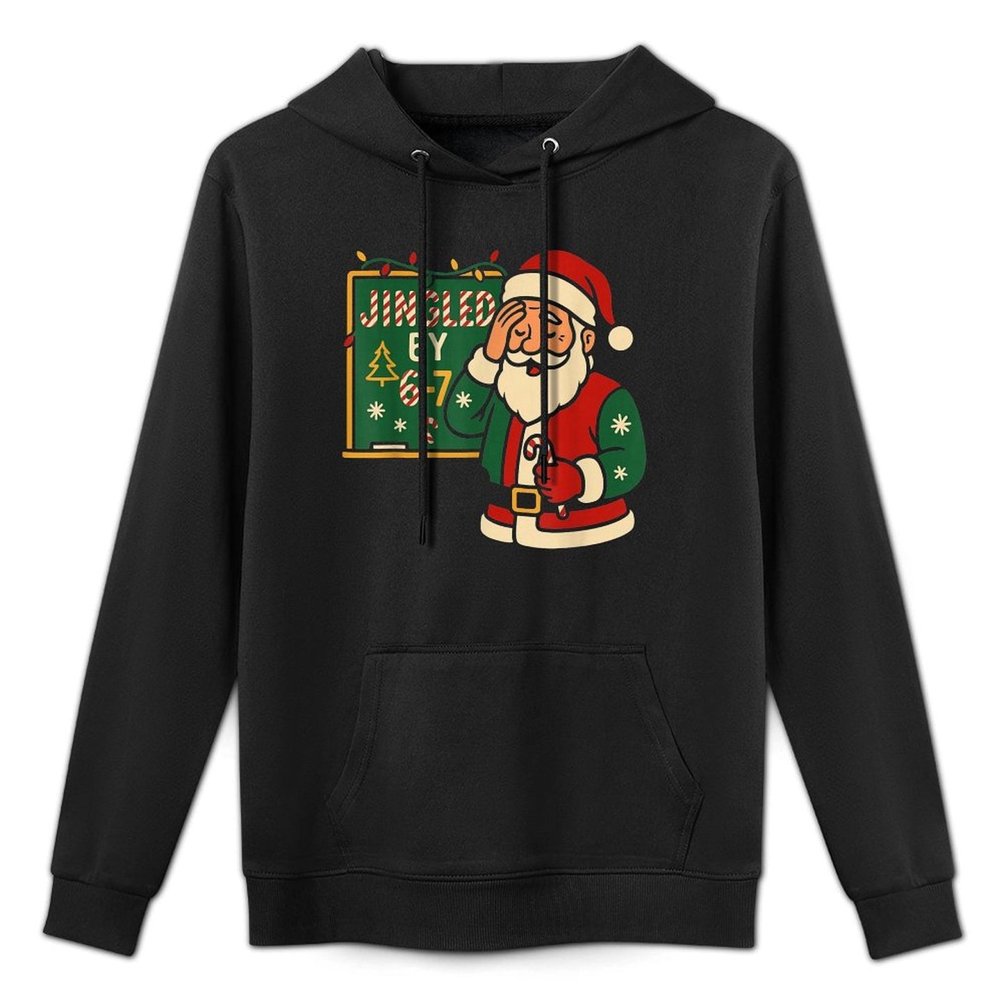 Jingled by 6 7 Funny Teacher 67 Christmas Santa Six Seven Versatile Streetwear Hoodie