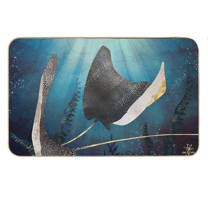 Metallic Stingray Bath Mat