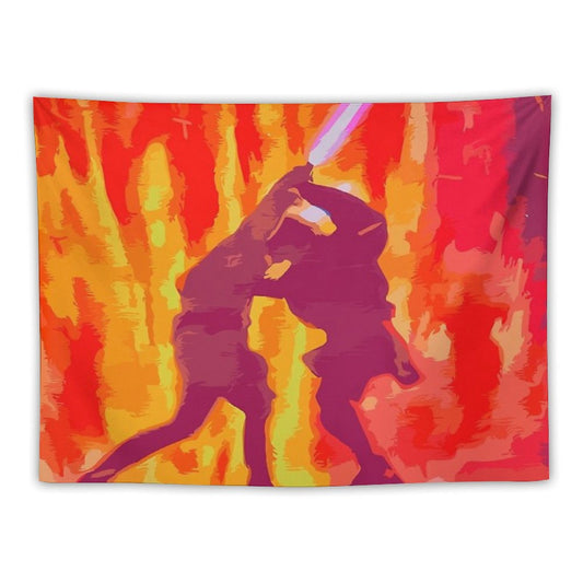 Anakin And Obi-Wan's Duel Tapestry