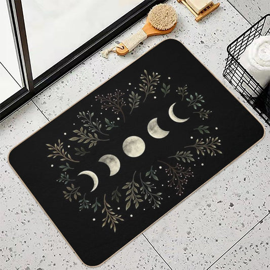 Moonlit Garden-Olive Green Bath Mat