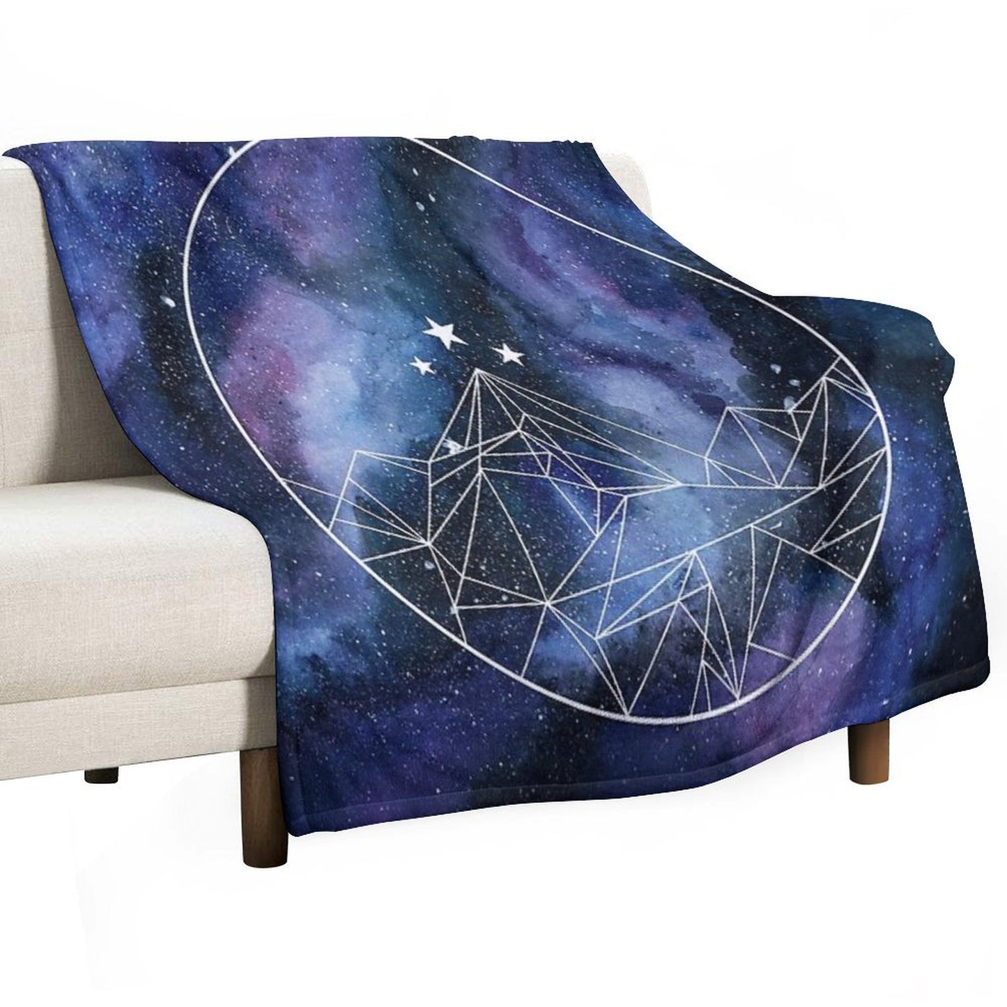 Night Court Symbol Watercolor Throw Blanket