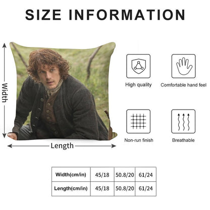 Jamie Fraser - Outlander Soft Washable Throw Pillow
