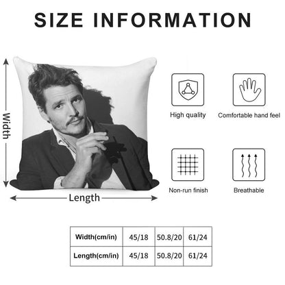 Pedro Pascal Soft Skin-Friendly Throw Pillow