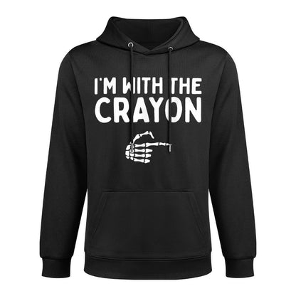 Im With The Crayon Funny Halloween Costume Matching Couples Machine Washable Hoodie