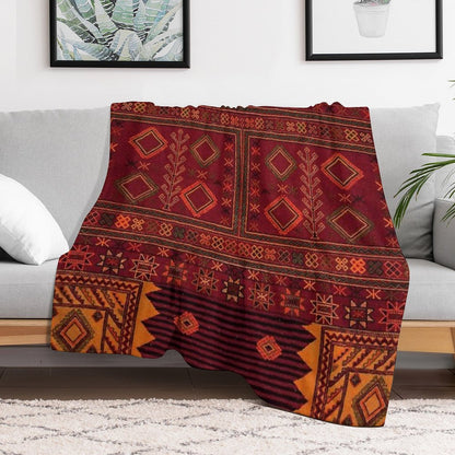 Traditional Moroccan Artwork Design Throw Blanket