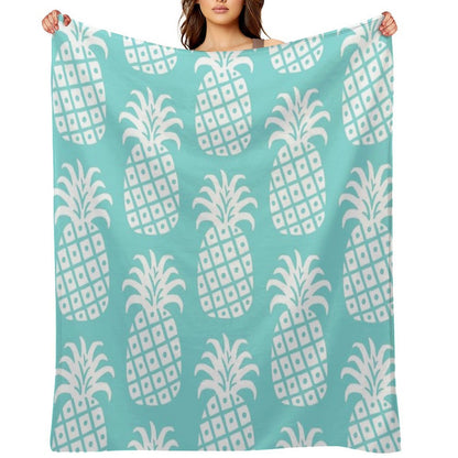 Retro Mid Century Modern Pineapple Pattern 187 Throw Blanket