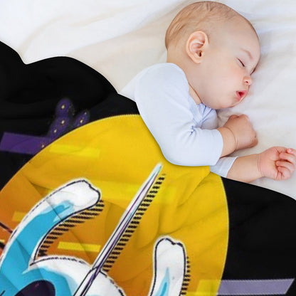 The Knight - Hollow Knight 80s Retro Throw Blanket