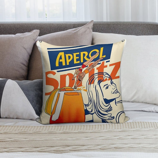 Aperol Spritz Art Print Soft Anti-Pilling Throw Pillow