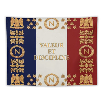 Napoleonic French Regimental Flag Valeur Et Discipline Tapestry