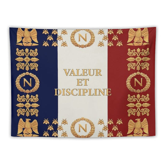 Napoleonic French Regimental Flag Valeur Et Discipline Tapestry