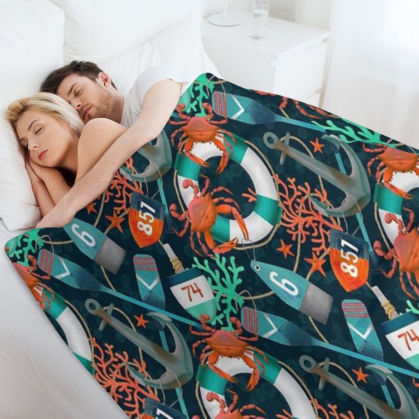 Nautical Junkyard Throw Blanket