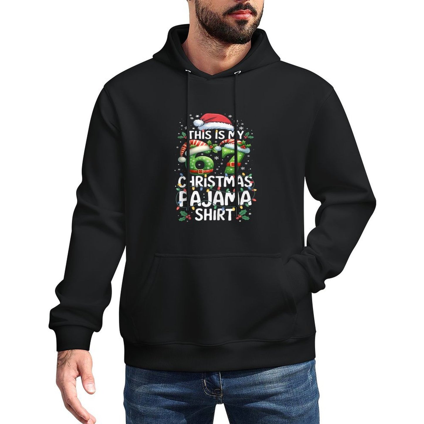 Funny 67 Christmas Pajamas Six Seven Meme Brainrot Durable Construction Hoodie