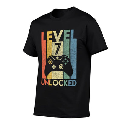 Level 7 Unlocked Funny Video Gamer 7th Birthday Gift T-Shirt