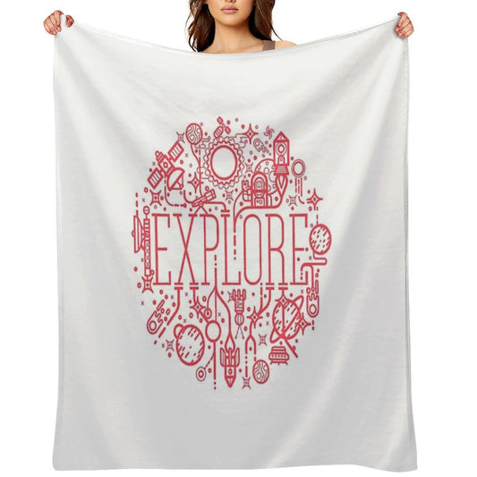 Explore Space Throw Blanket