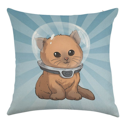 Keep Calm Kitty Linen Throw Pillow Cover