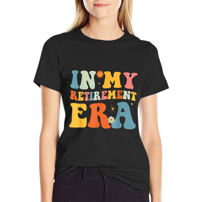 Retirement Giftss For Senior Citizen Retro Groovy In My Retirement Era Funny Teacher Retired 2025 Unisex Adult Black S T-Shirt