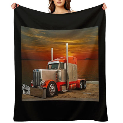 Cool Peterbilt Throw Blanket
