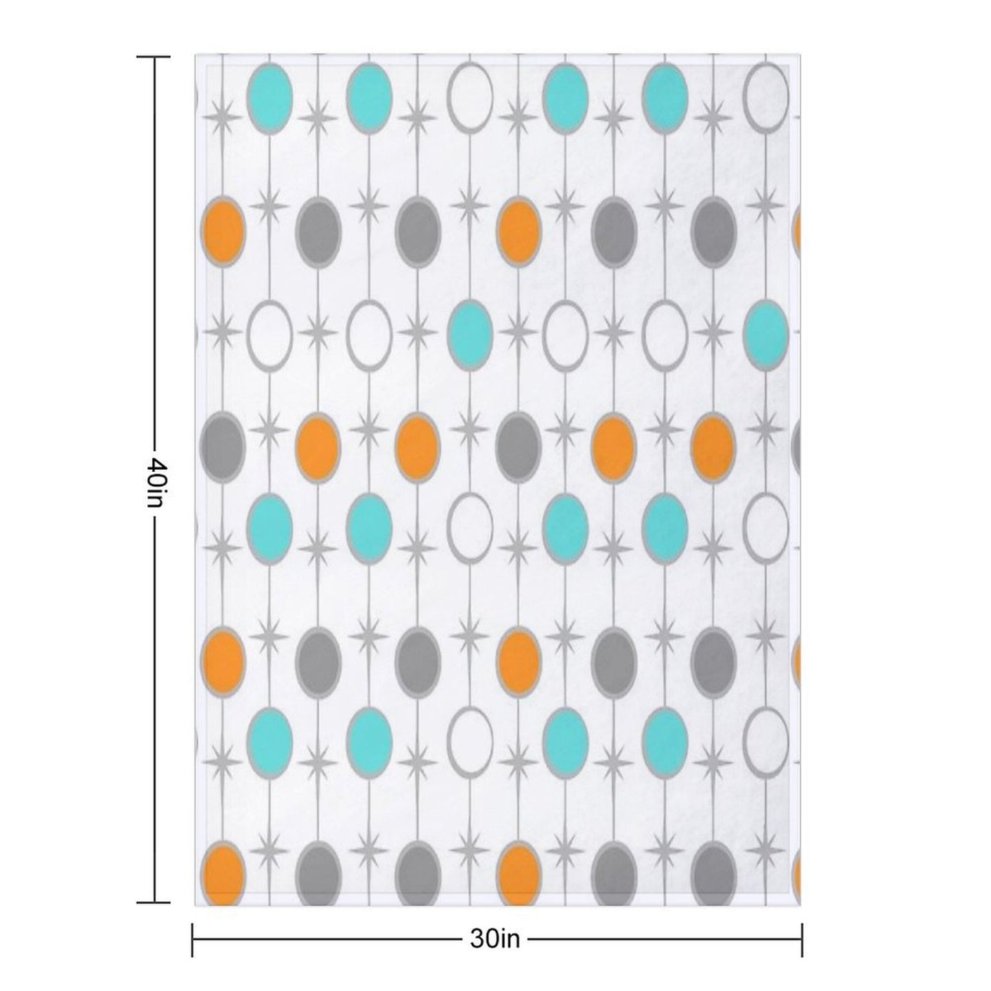 Retro Dots And Starbursts Throw Blanket