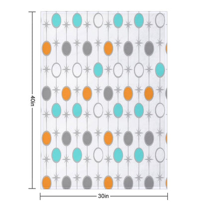 Retro Dots And Starbursts Throw Blanket