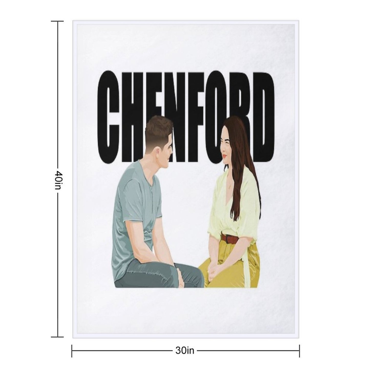 CHENFORD (black Text)  The Rookie Throw Blanket