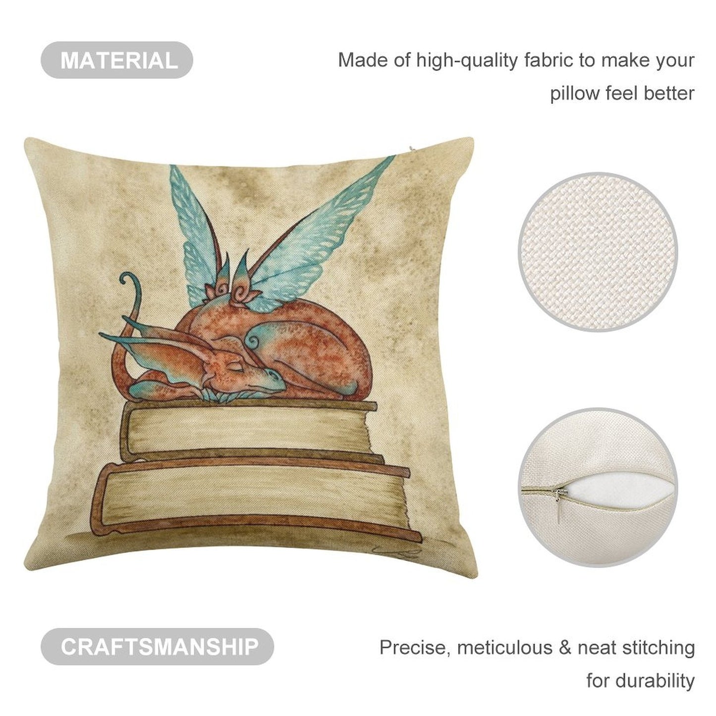 Nap Time Linen Throw Pillow Cover