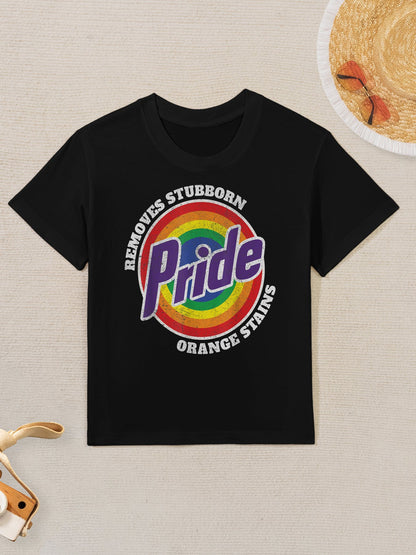 Resist Trump Remove Stubborn Orange Stains Pride Month LGBTQ Kids T-Shirt