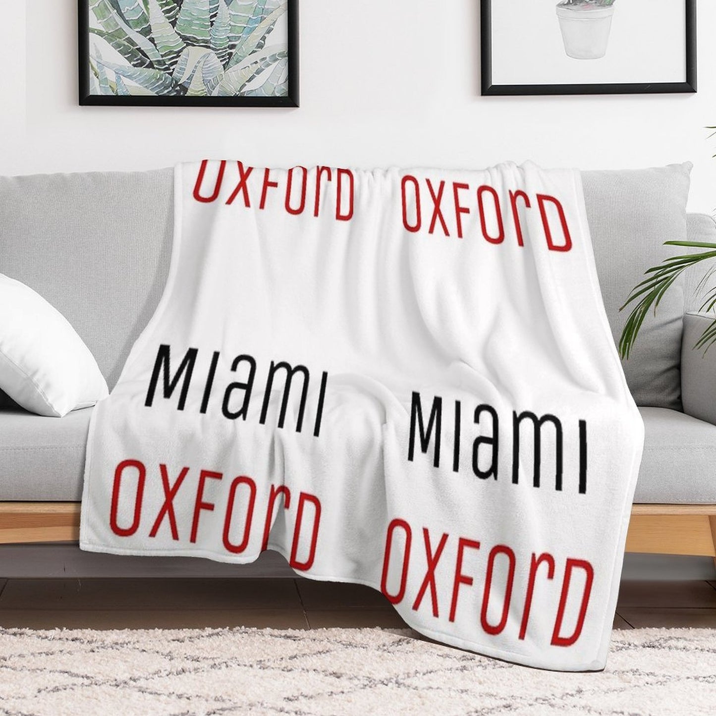 Miami University - Miami Oxford Throw Blanket