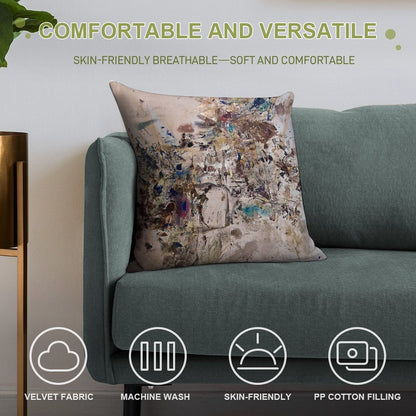 Fragments Soft Reinforced Edging Throw Pillow