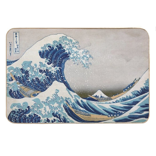 Under The Wave Off Kanagawa - The Great Wave - Katsushika Hokusai Bath Mat