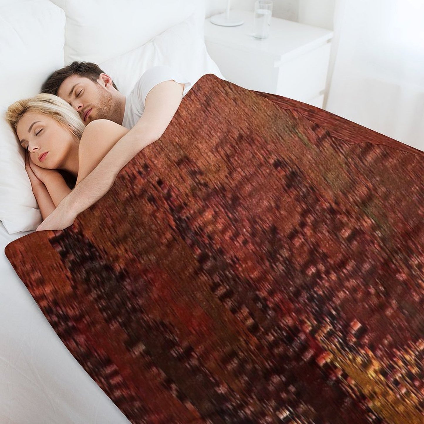 Copper Bronze Throw Blanket
