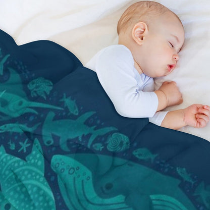 Aquatic Spectrum 2 Throw Blanket