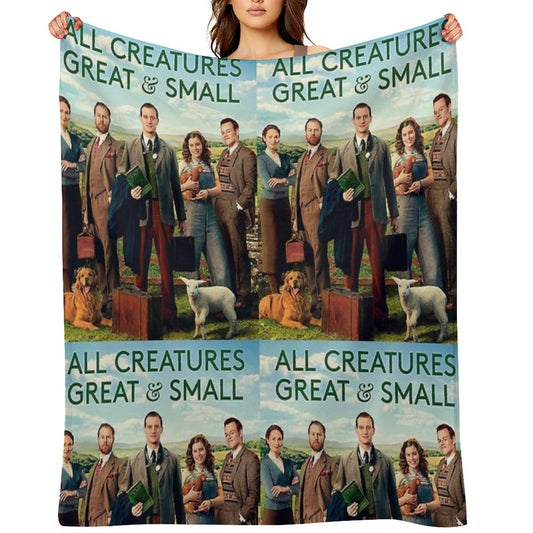 All Creatures Great And Small Vintage Throw Blanket