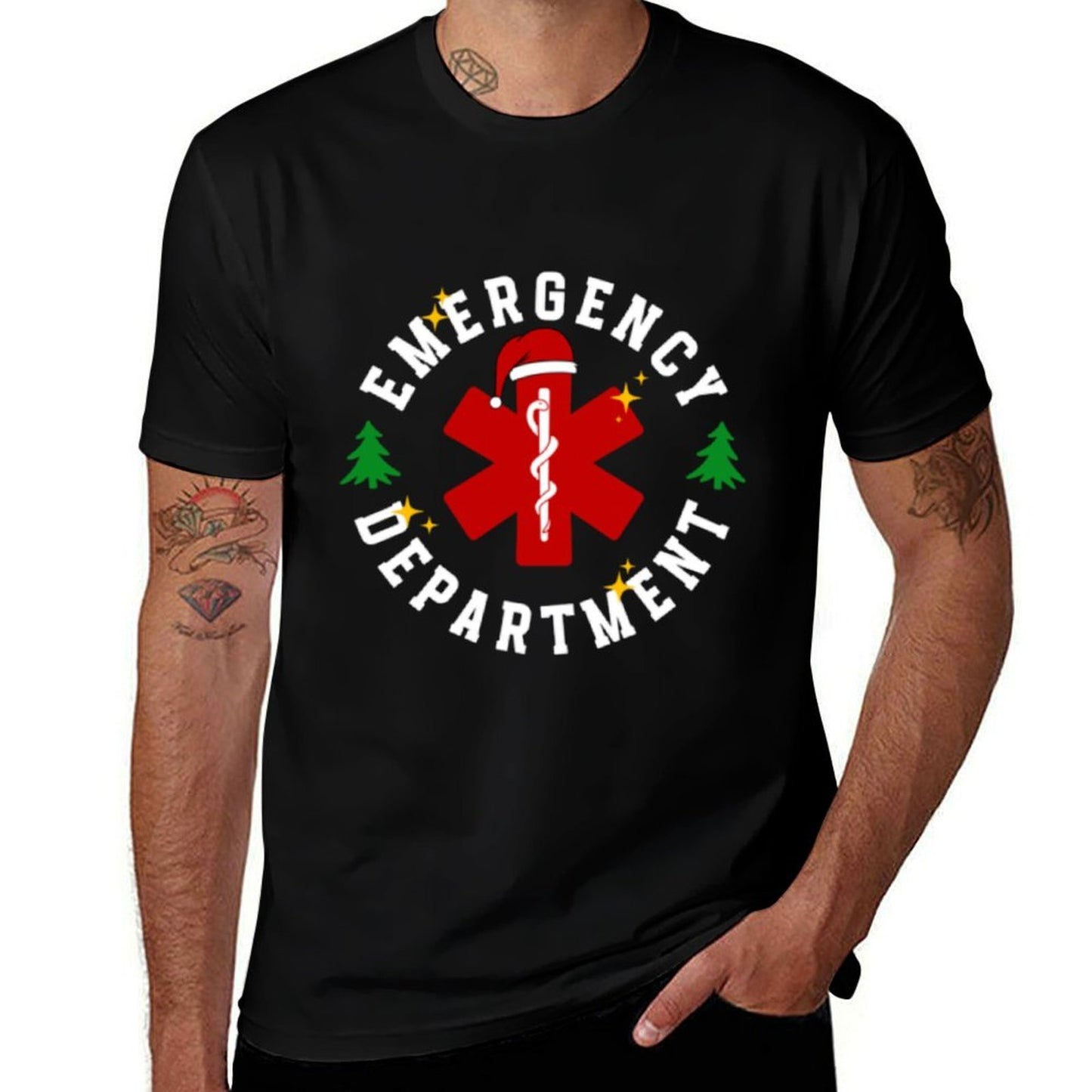 Emergency Department Nurse Christmas Front And Back  Vintage-inspired T-Shirt
