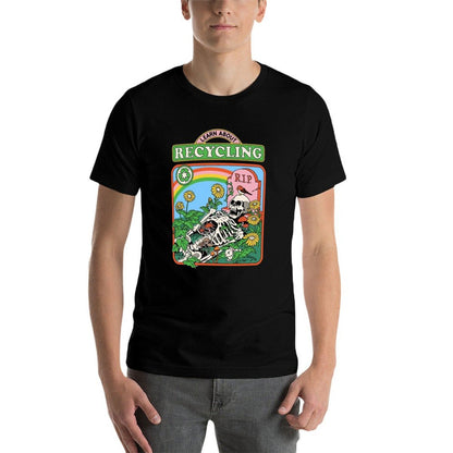 Learn About Recycling  Rolled Sleeves T-Shirt