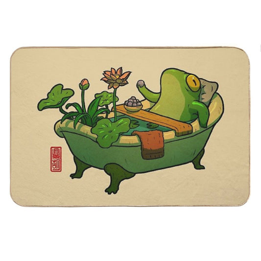 Bathtime Frog Bath Mat