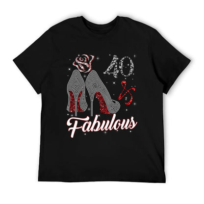 40 And & Fabulous 1981 40Th Birthday Gift For Womens  Cotton T-Shirt