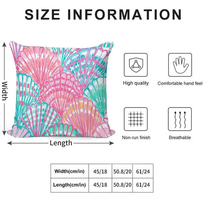 Colorfull Shell Soft Warmth Comfort Throw Pillow