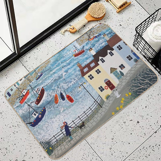 Stormy Harbour Bath Mat