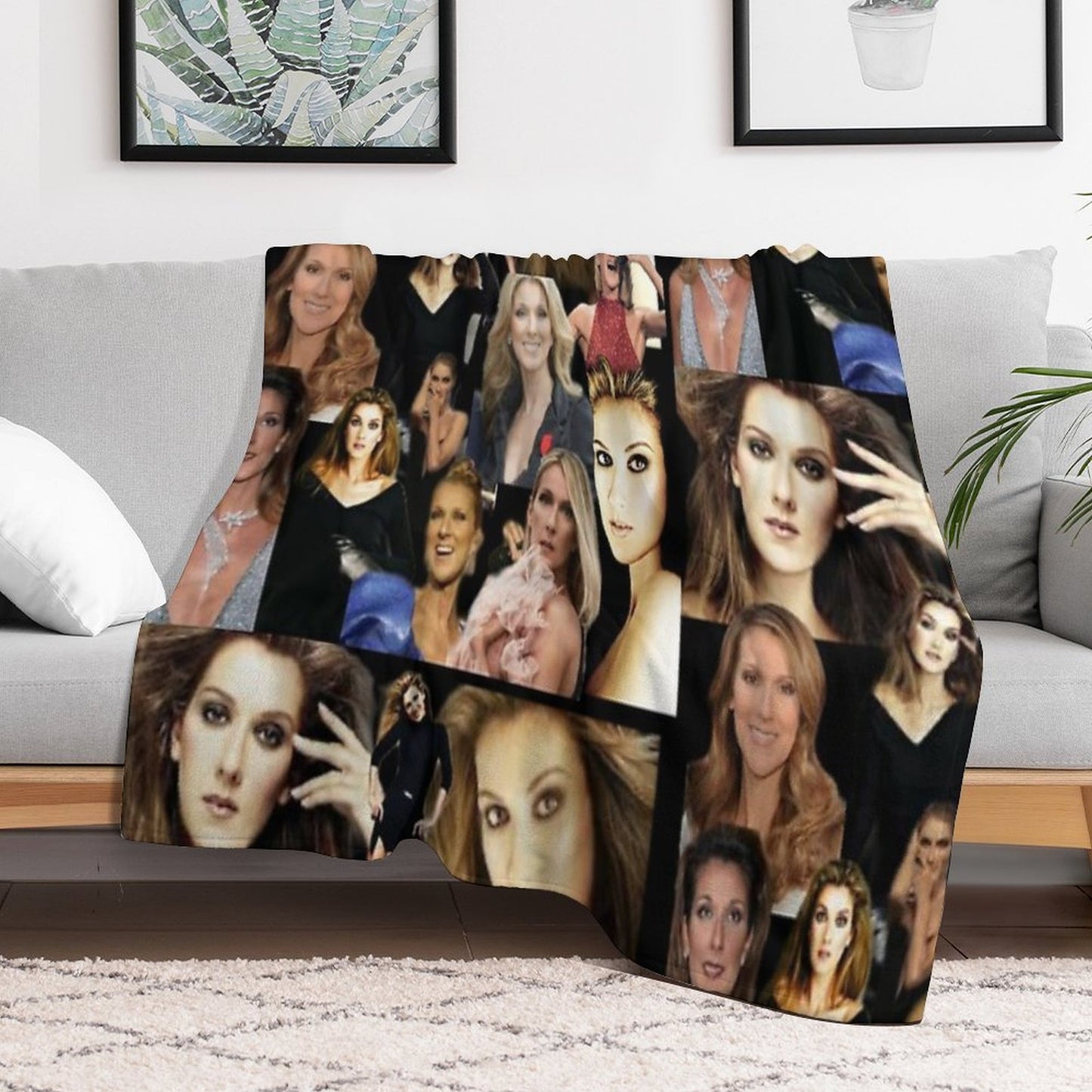 Celine Dion Collage Throw Blanket