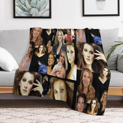 Celine Dion Collage Throw Blanket