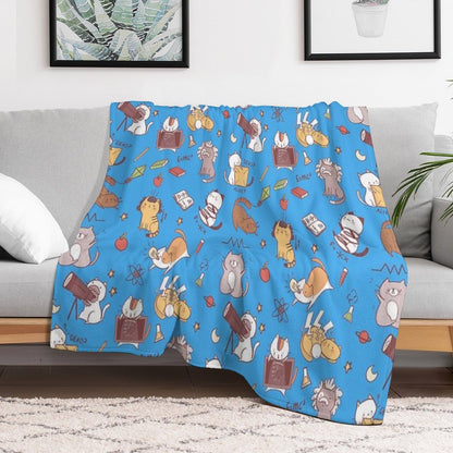 Science Kittens Throw Blanket