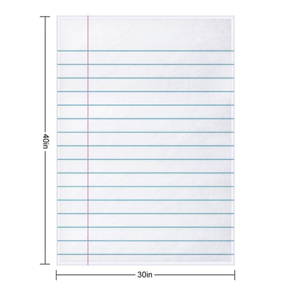 Lined Paper Throw Blanket