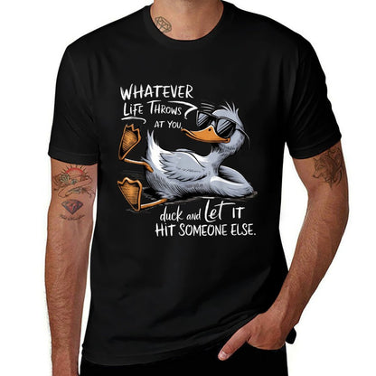 Funny Duck Funny Quote Graphic Tees For Men Women Kids  Summer-ready Fabric T-Shirt