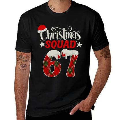 Funny 67 Six Seven Meme Brainrot 67 Christmas Squad  Soft T-Shirt
