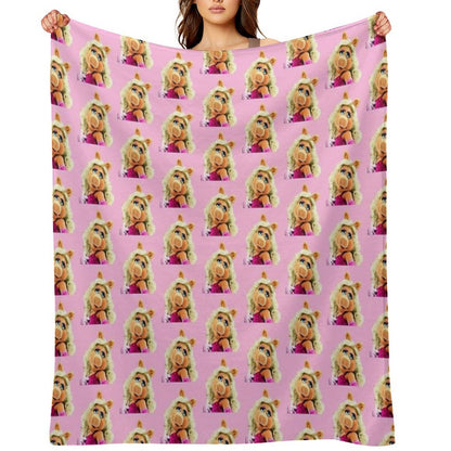 Miss Piggy Muppet 1 Throw Blanket
